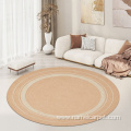 natural jute fiber braided round indoor outdoor rugs